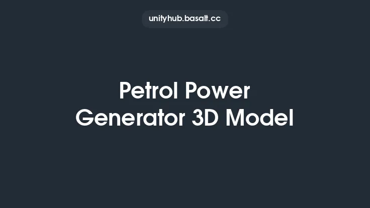Petrol Power Generator 3D Model Thumbnail