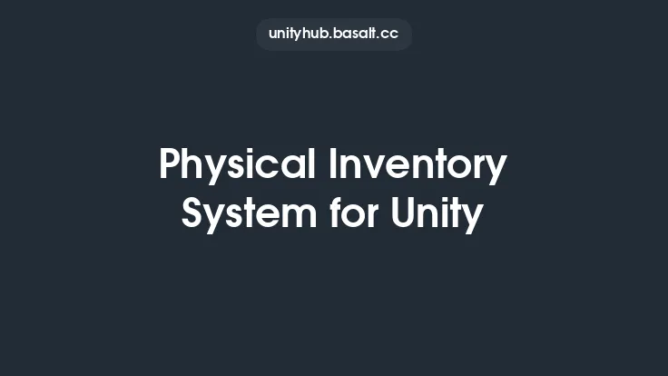 Physical Inventory System for Unity Thumbnail