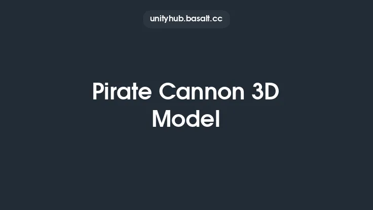 Pirate Cannon 3D Model Thumbnail