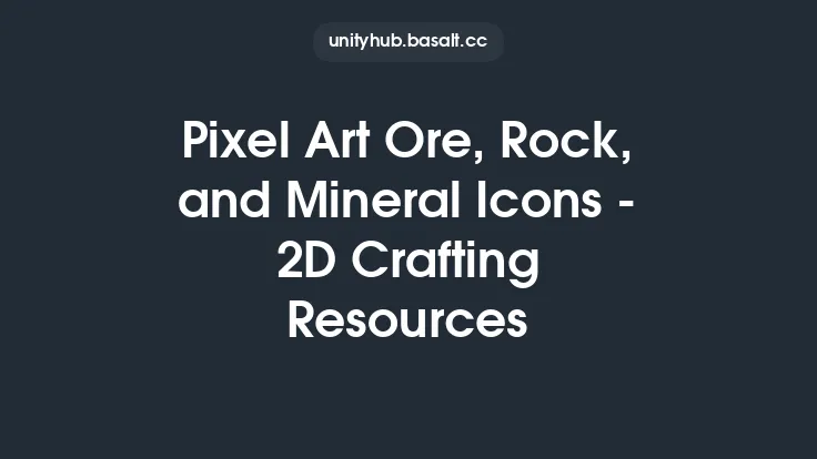 Pixel Art Ore, Rock, and Mineral Icons - 2D Crafting Resources Thumbnail