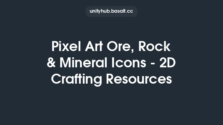 Pixel Art Ore, Rock & Mineral Icons - 2D Crafting Resources Thumbnail
