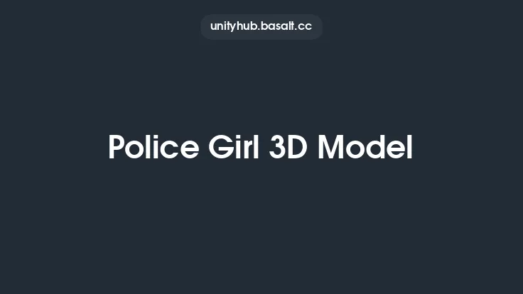 Police Girl 3D Model Thumbnail