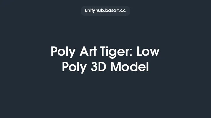 Poly Art Tiger: Low Poly 3D Model Thumbnail