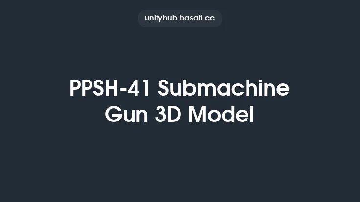 PPSH-41 Submachine Gun 3D Model Thumbnail
