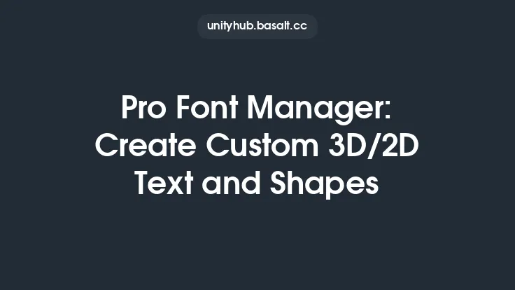 Pro Font Manager: Create Custom 3D/2D Text and Shapes Thumbnail