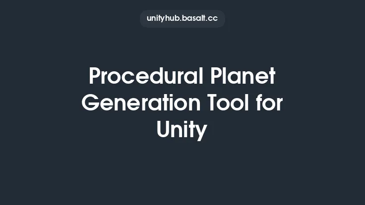 Procedural Planet Generation Tool for Unity Thumbnail