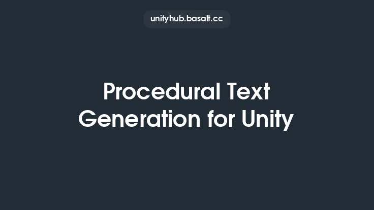 Procedural Text Generation for Unity Thumbnail