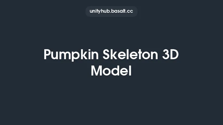 Pumpkin Skeleton 3D Model Thumbnail