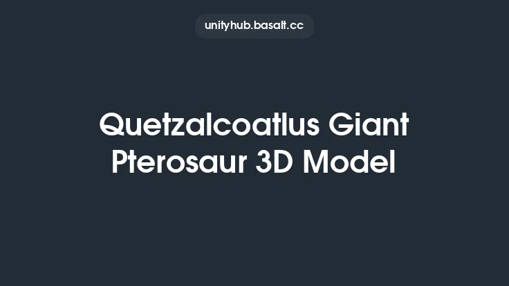 Quetzalcoatlus Giant Pterosaur 3D Model Thumbnail