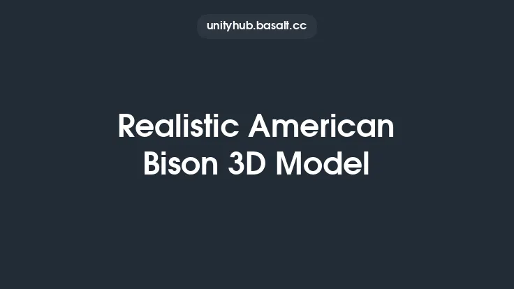 Realistic American Bison 3D Model Thumbnail