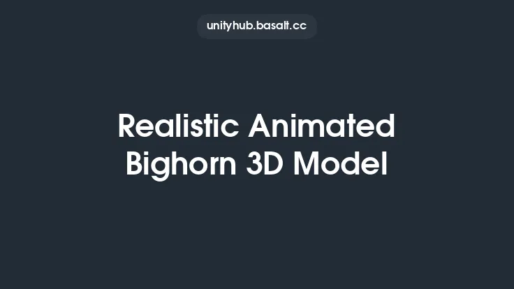 Realistic Animated Bighorn 3D Model Thumbnail