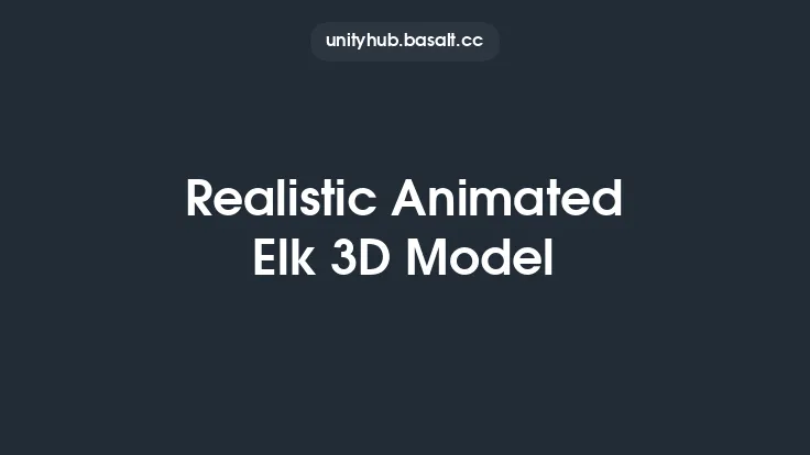Realistic Animated Elk 3D Model Thumbnail