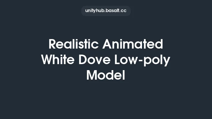 Realistic Animated White Dove Low-poly Model Thumbnail