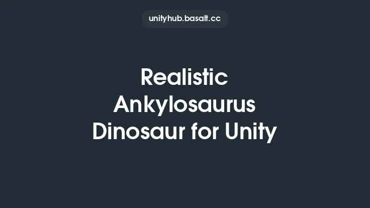 Realistic Ankylosaurus Dinosaur for Unity Thumbnail