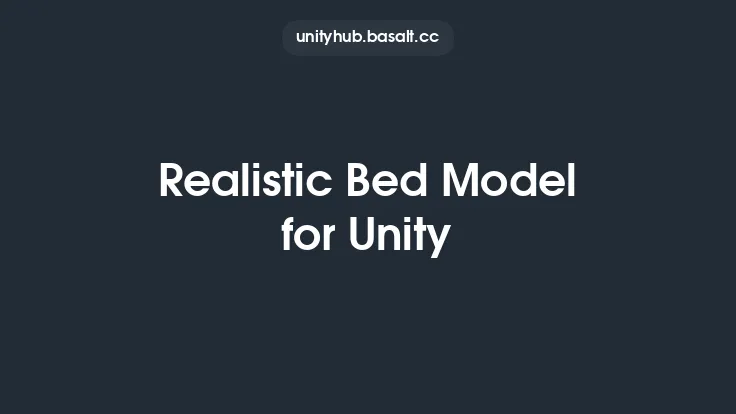 Realistic Bed Model for Unity Thumbnail