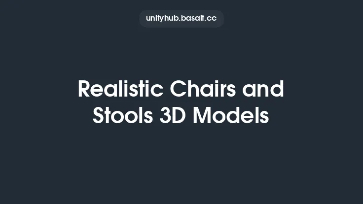Realistic Chairs and Stools 3D Models Thumbnail