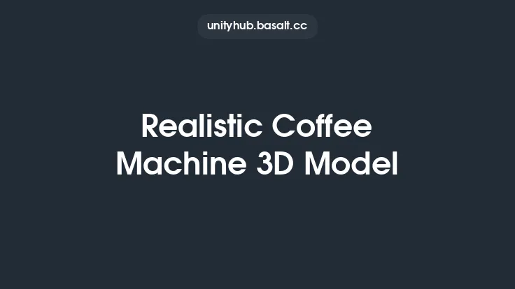 Realistic Coffee Machine 3D Model Thumbnail