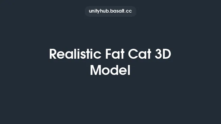 Realistic Fat Cat 3D Model Thumbnail
