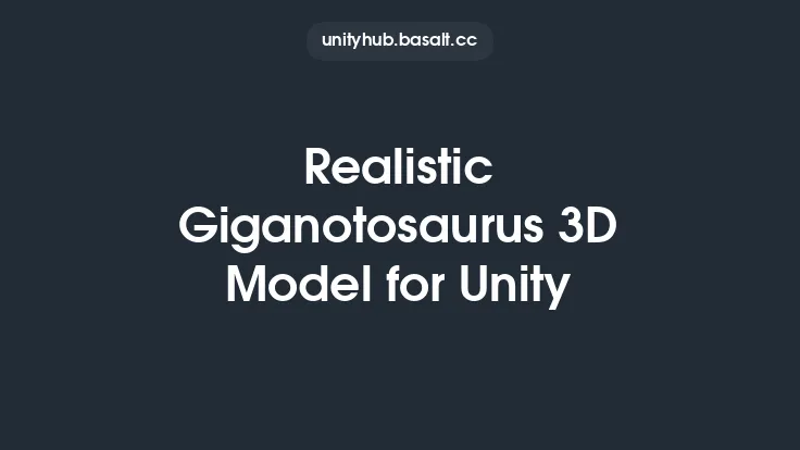 Realistic Giganotosaurus 3D Model for Unity Thumbnail