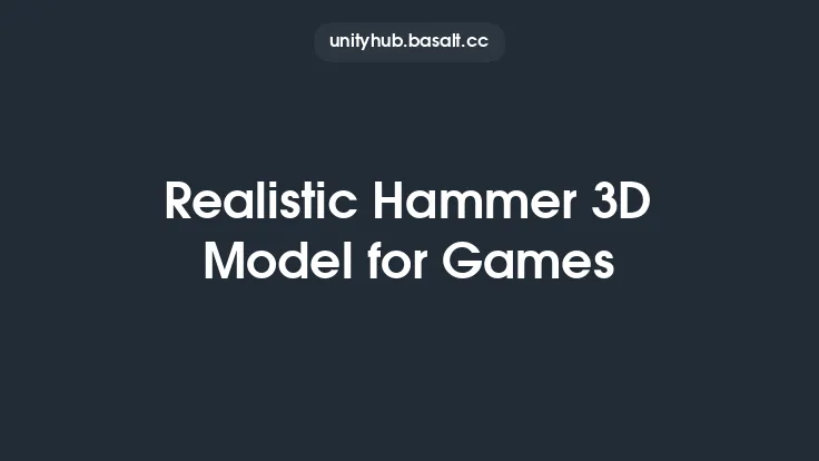 Realistic Hammer 3D Model for Games Thumbnail