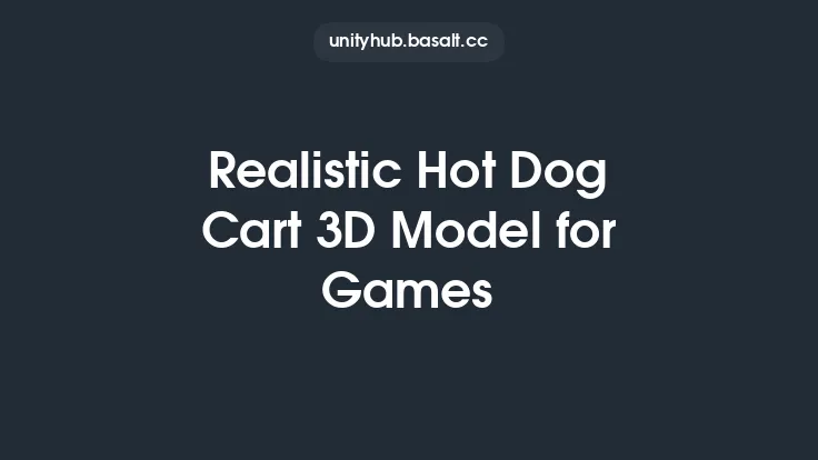 Realistic Hot Dog Cart 3D Model for Games Thumbnail