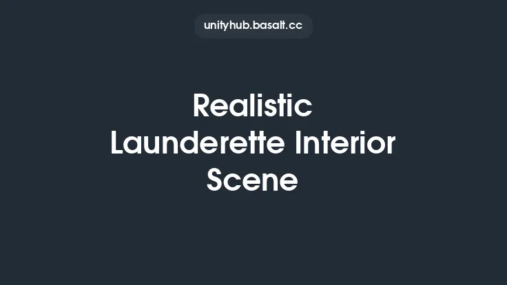 Realistic Launderette Interior Scene Thumbnail
