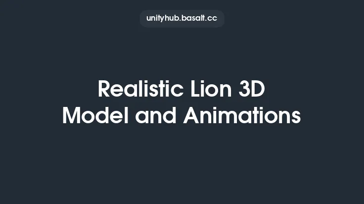 Realistic Lion 3D Model and Animations Thumbnail
