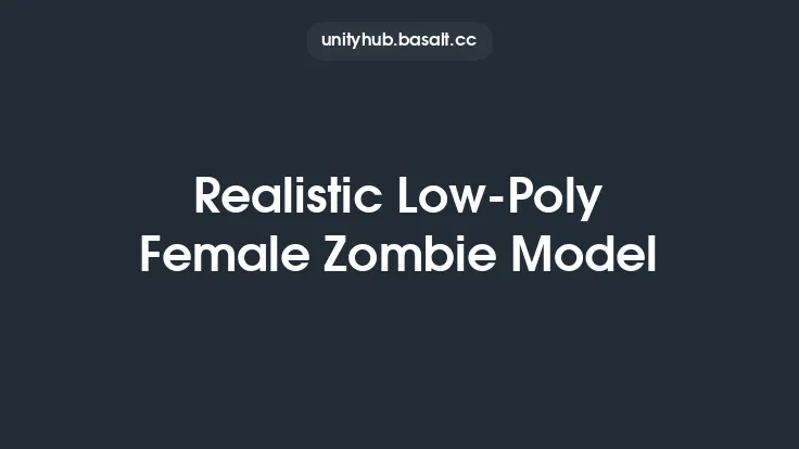 Realistic Low-Poly Female Zombie Model Thumbnail