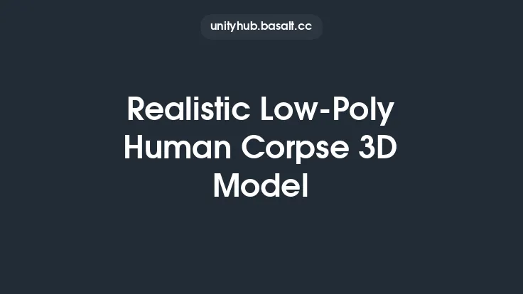 Realistic Low-Poly Human Corpse 3D Model Thumbnail