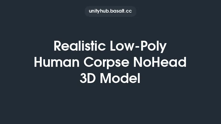 Realistic Low-Poly Human Corpse NoHead 3D Model Thumbnail