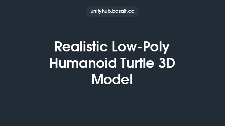 Realistic Low-Poly Humanoid Turtle 3D Model Thumbnail