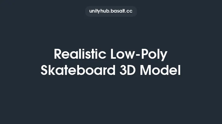 Realistic Low-Poly Skateboard 3D Model Thumbnail