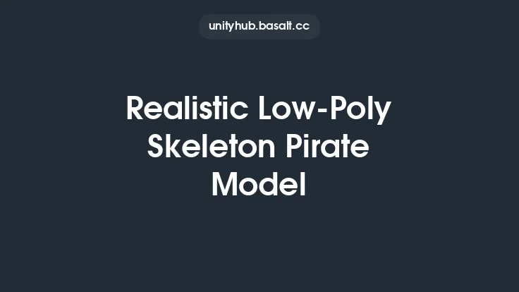 Realistic Low-Poly Skeleton Pirate Model Thumbnail