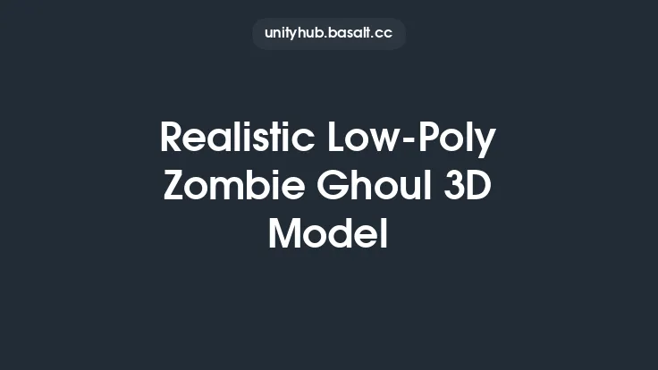 Realistic Low-Poly Zombie Ghoul 3D Model Thumbnail