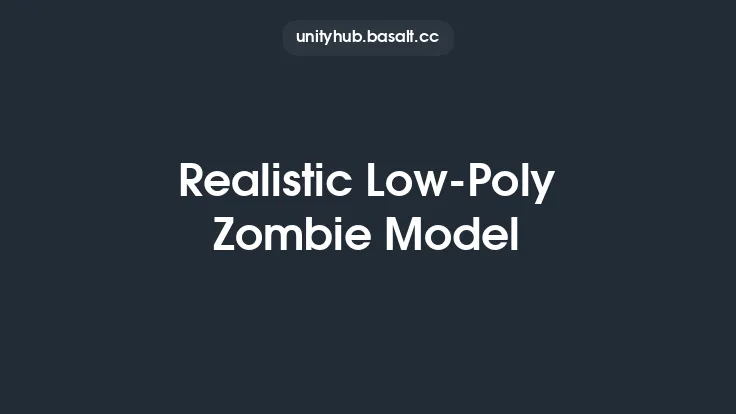 Realistic Low-Poly Zombie Model Thumbnail