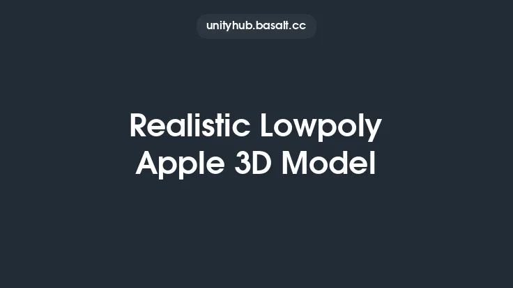 Realistic Lowpoly Apple 3D Model Thumbnail