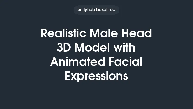 Realistic Male Head 3D Model with Animated Facial Expressions Thumbnail