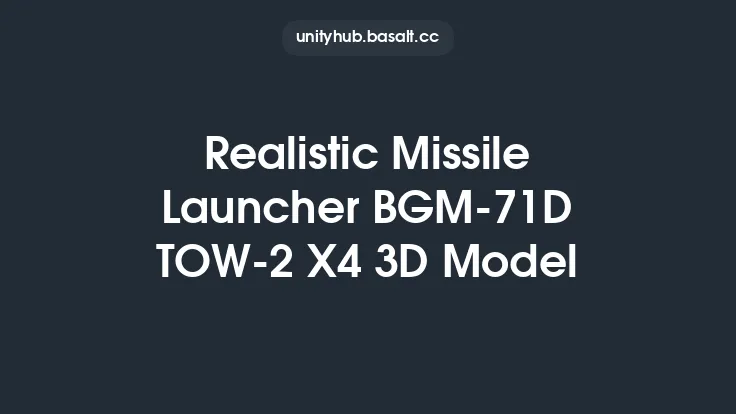 Realistic Missile Launcher BGM-71D TOW-2 X4 3D Model Thumbnail