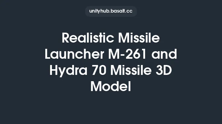 Realistic Missile Launcher M-261 and Hydra 70 Missile 3D Model Thumbnail