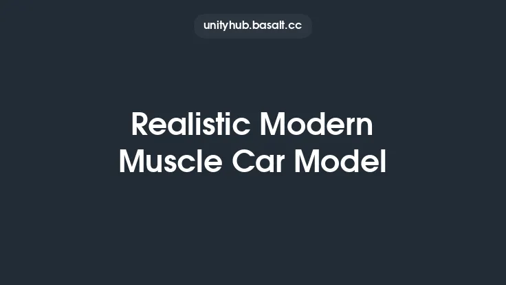 Realistic Modern Muscle Car Model Thumbnail