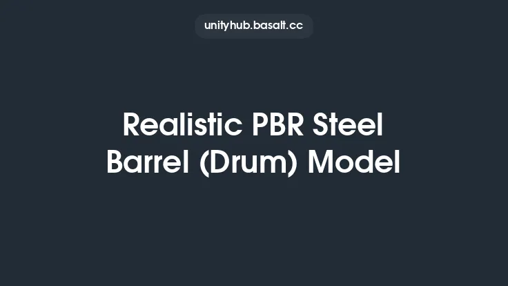 Realistic PBR Steel Barrel (Drum) Model Thumbnail