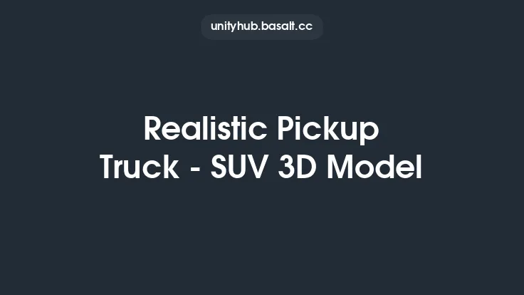 Realistic Pickup Truck - SUV 3D Model Thumbnail