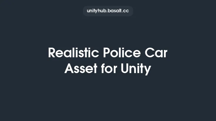 Realistic Police Car Asset for Unity Thumbnail