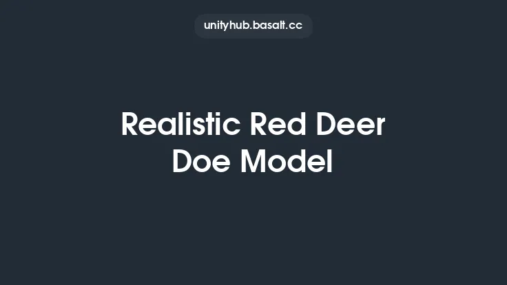 Realistic Red Deer Doe Model Thumbnail