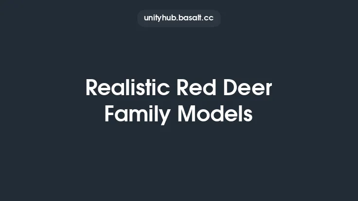 Realistic Red Deer Family Models Thumbnail