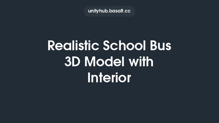Realistic School Bus 3D Model with Interior Thumbnail