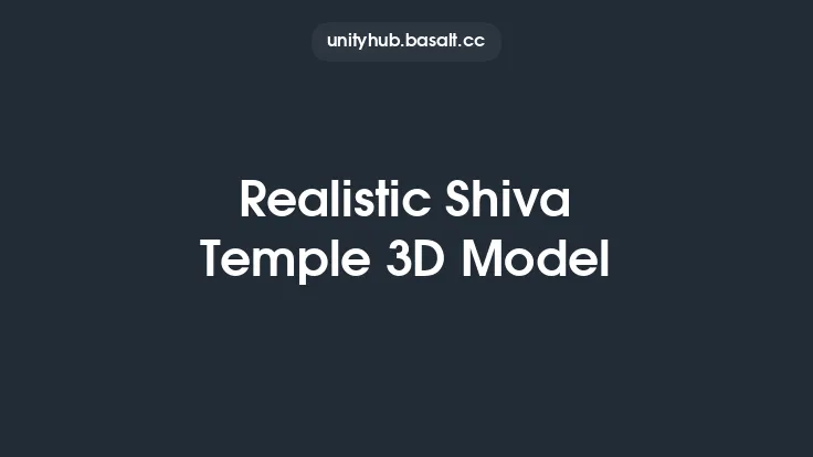 Realistic Shiva Temple 3D Model Thumbnail