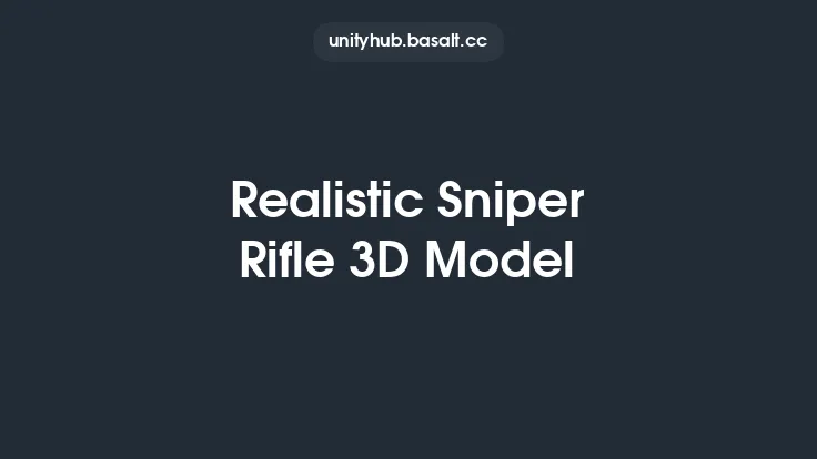Realistic Sniper Rifle 3D Model Thumbnail
