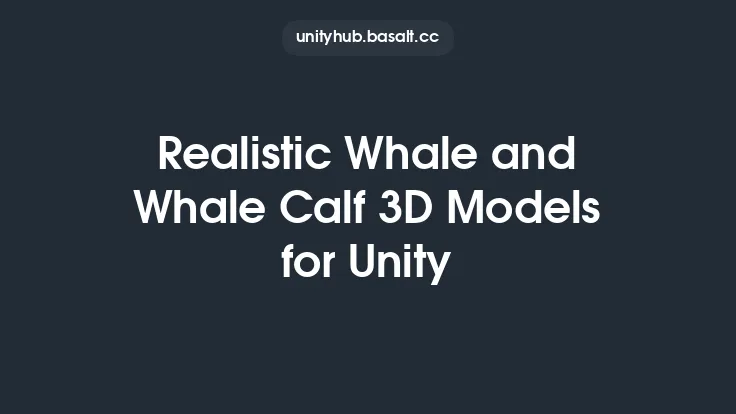 Realistic Whale and Whale Calf 3D Models for Unity Thumbnail
