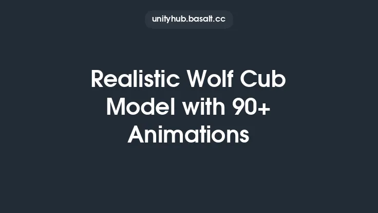 Realistic Wolf Cub Model with 90+ Animations Thumbnail